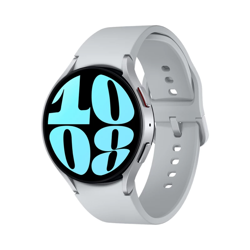 ساعت هوشمند سامسونگ مدل Galaxy Watch6 44mm، مناسب برای ورزش، روزمره، رسمی، دارای قابلیت‌های صفحه نمایش رنگی و لمسی، کنترل موسیقی، قابلیت مکالمه از طریق بلوتوث، بند سیلیکون، فرم صفحه دایره، فناوری GPS، با حافظه داخلی 16 گیگابایت